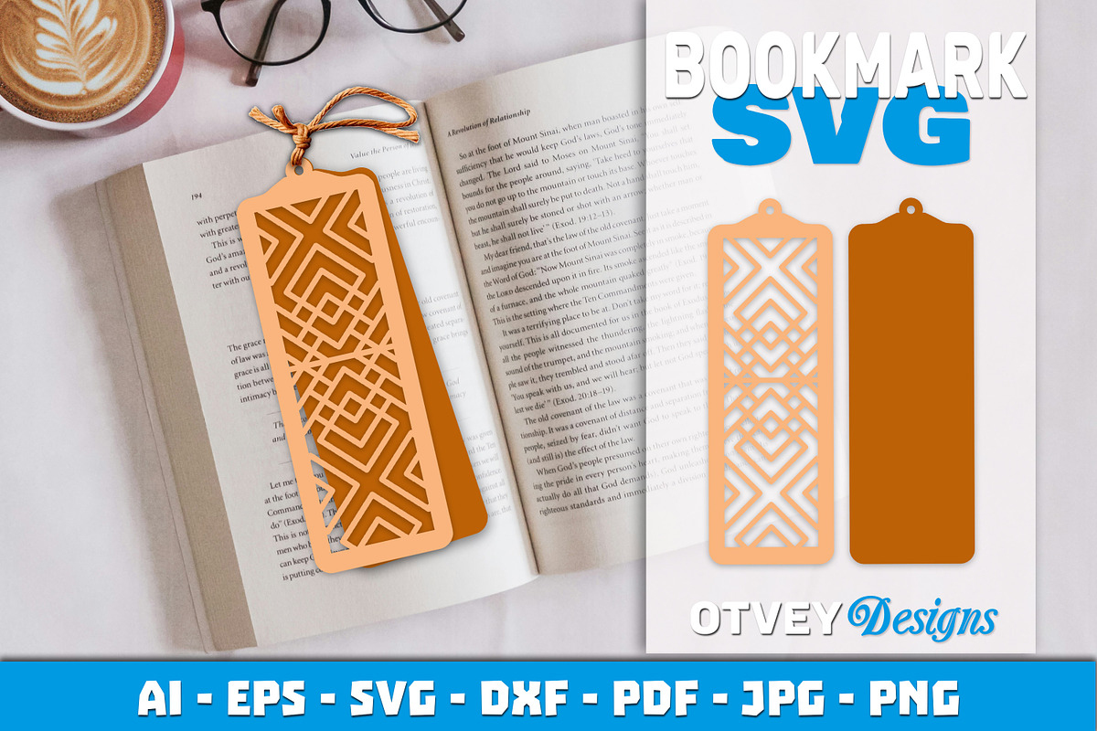 Rattan Bookmark Paper Cut, an Object Graphic by OTVEY DESIGN (Photo 2 of 13)