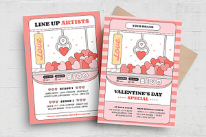Valentine's Day Retro Arcade Concept, a Flyer Template by BrandPacks