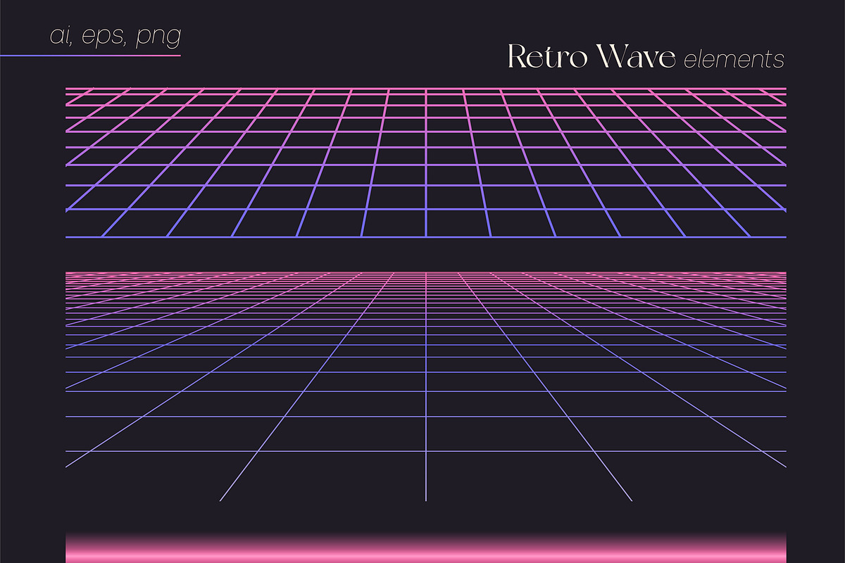 RETROWAVE 80s, 90s Synthwave Style, a Texture Graphic by Oksana Trygub (Photo 12 of 15)