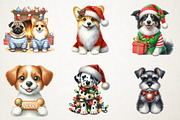 Christmas Cute Dog Sublimation Clipa, an Illustration by RobertsArt (Thumbnail 6 of 7)