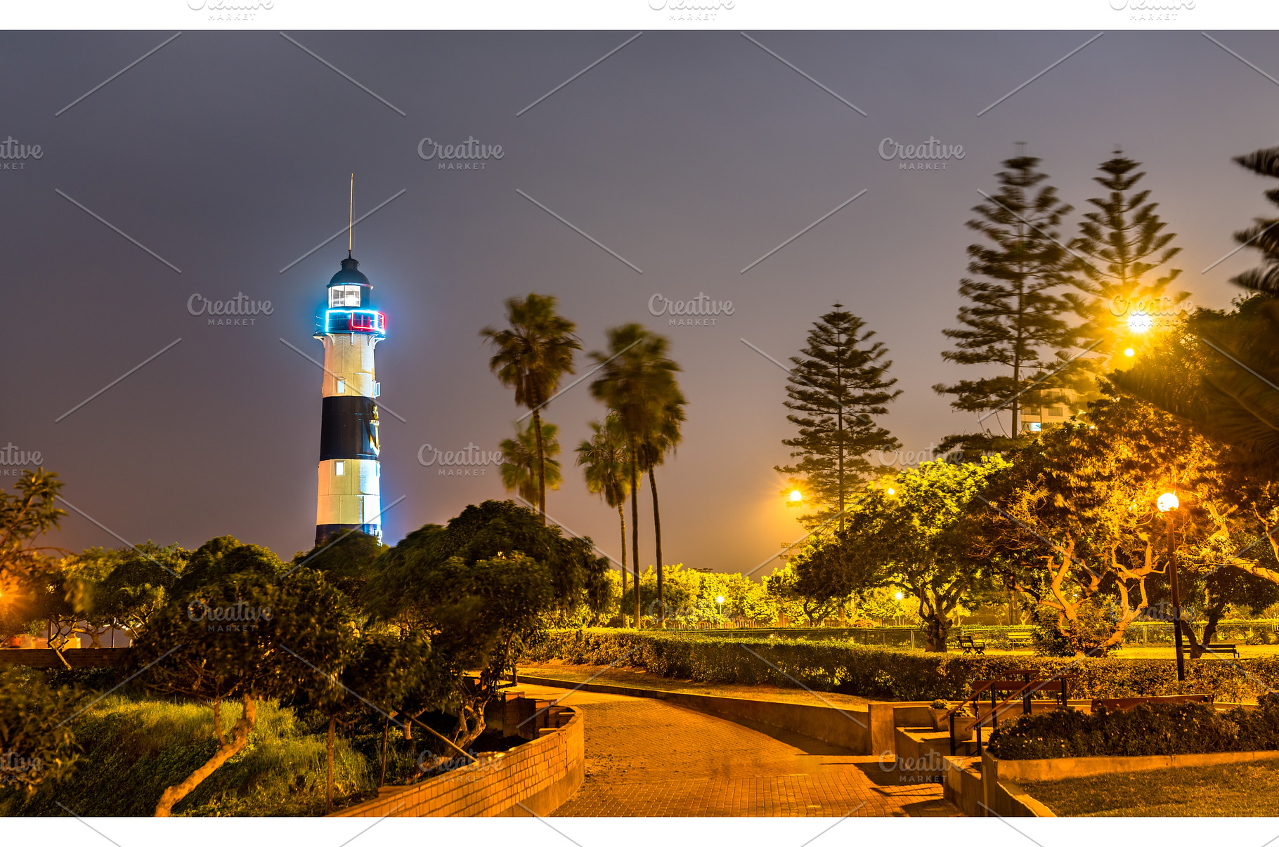 Faro de la Marina lighthouse in Lima, an Architecture Photo by Leonid Andronov
