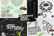 Procreate Stamp Brushes Bundle, a Brush Add-On by Layerform Design Co. (Thumbnail 6 of 7)