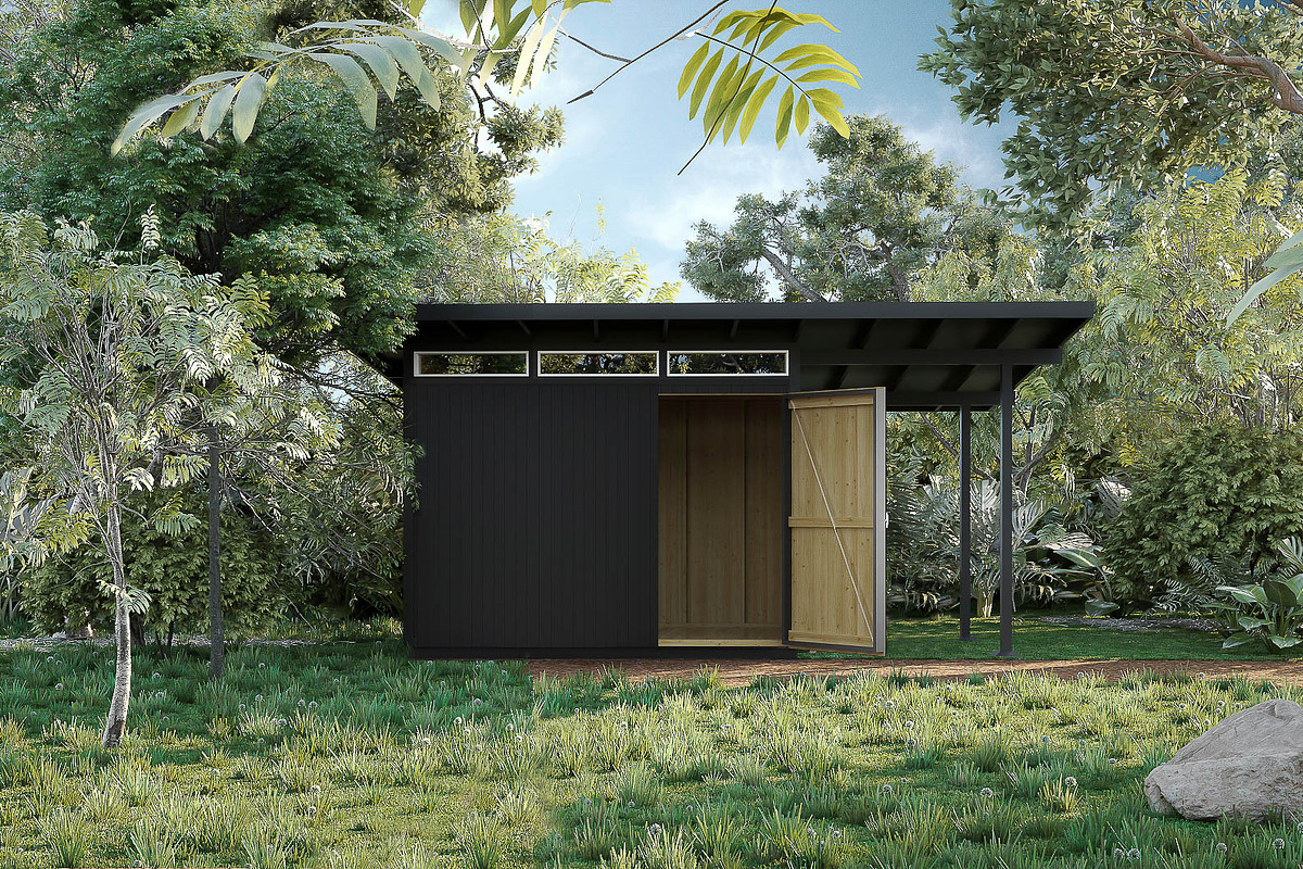 Modern Shed Plans - 8X12 10X12, 8X20, an Object Graphic by elevatedspaces (Photo 3 of 6)