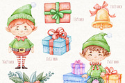Christmas Watercolor Clipart Png, a Seasonal Illustration by ekossa_art (Thumbnail 3 of 8)