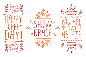 Thanksgiving - handdrawn elements
