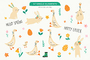 Hello Spring. Happy Easter clipart, an Animal Illustration by Irina Ostapenko (Thumbnail 2 of 9)