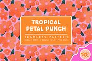 Tropical Petal Punch Pattern, a Pattern Graphic by Rebecca Flaherty (Thumbnail 1 of 3)