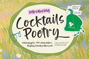 Cocktails Poetry Display Handwritten, a Script Font by stylishtype.co (Thumbnail 1 of 15)