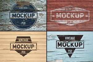 8 Vintage Logo Mockups