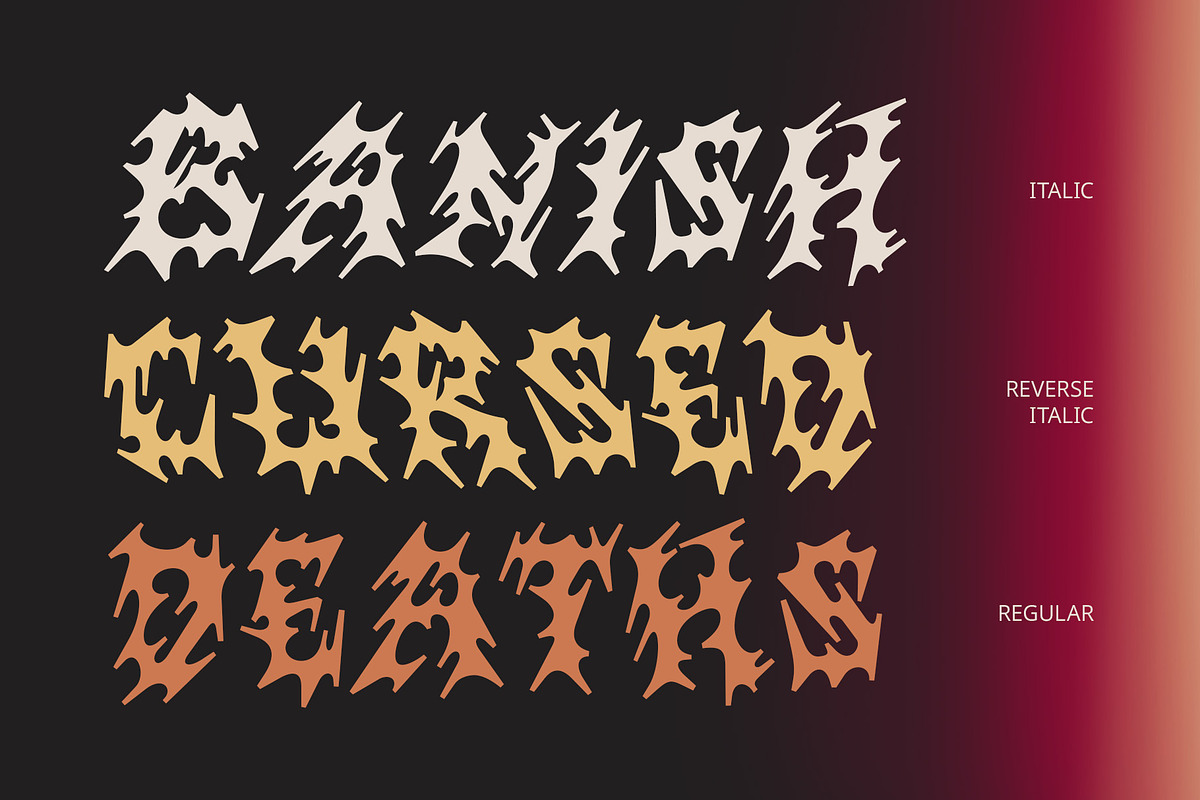 CS Carnage – Black Metal Font, a Blackletter Font by Craft Supply Co. (Photo 3 of 8)