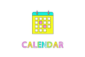 Calendar With Highlighed Days Vector