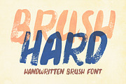 Brush Hard - Handwritten Font, a Sans Serif Font by Cruzine (Thumbnail 1 of 7)