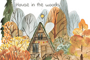 House in the woods, an Illustration by Love Watercolor Store (Thumbnail 9 of 9)