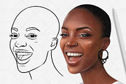 African Face Stamp for Procreate, a Brush Add-On by sundrameda (Thumbnail 4 of 7)