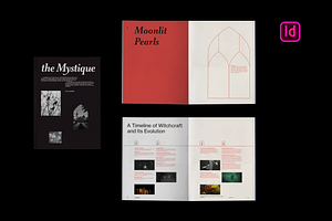 Spooky Modern Book Template InDesign, a Magazine Template by an-arketype studio.