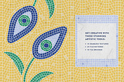 Mosaic Tile Illustrator Brushes, a Brush Add-On by pixelbuddha.net (Thumbnail 2 of 10)