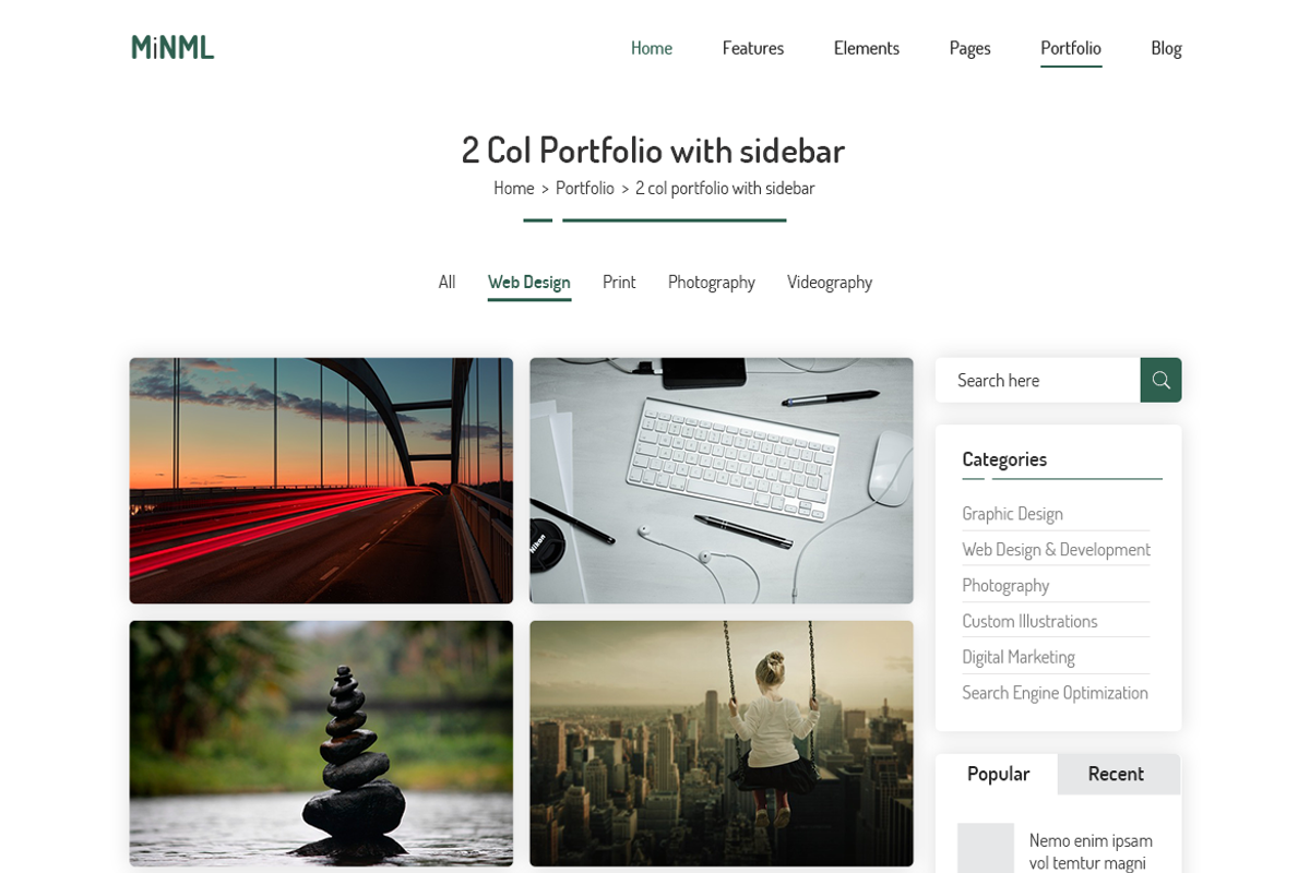 MiNML - Clean & Minimal PSD Template, an UI Kit Template by Saif71 - Shop (Photo 18 of 19)