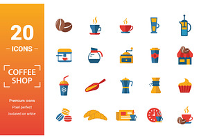 Coffe Shop Icon Set. Include