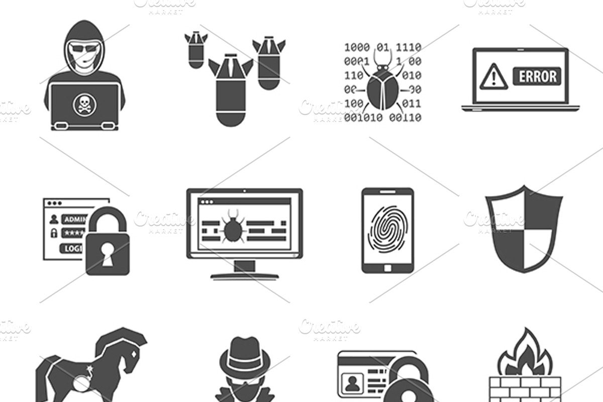 Internet Security Icons and Pattern, an Icon by TAlex (Photo 3 of 6)