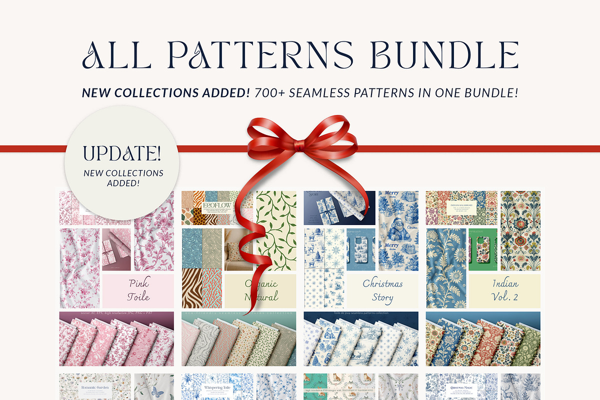 700+ Seamless Patterns Bundle, a Pattern Graphic by Olya Creative (Photo 1 of 56)