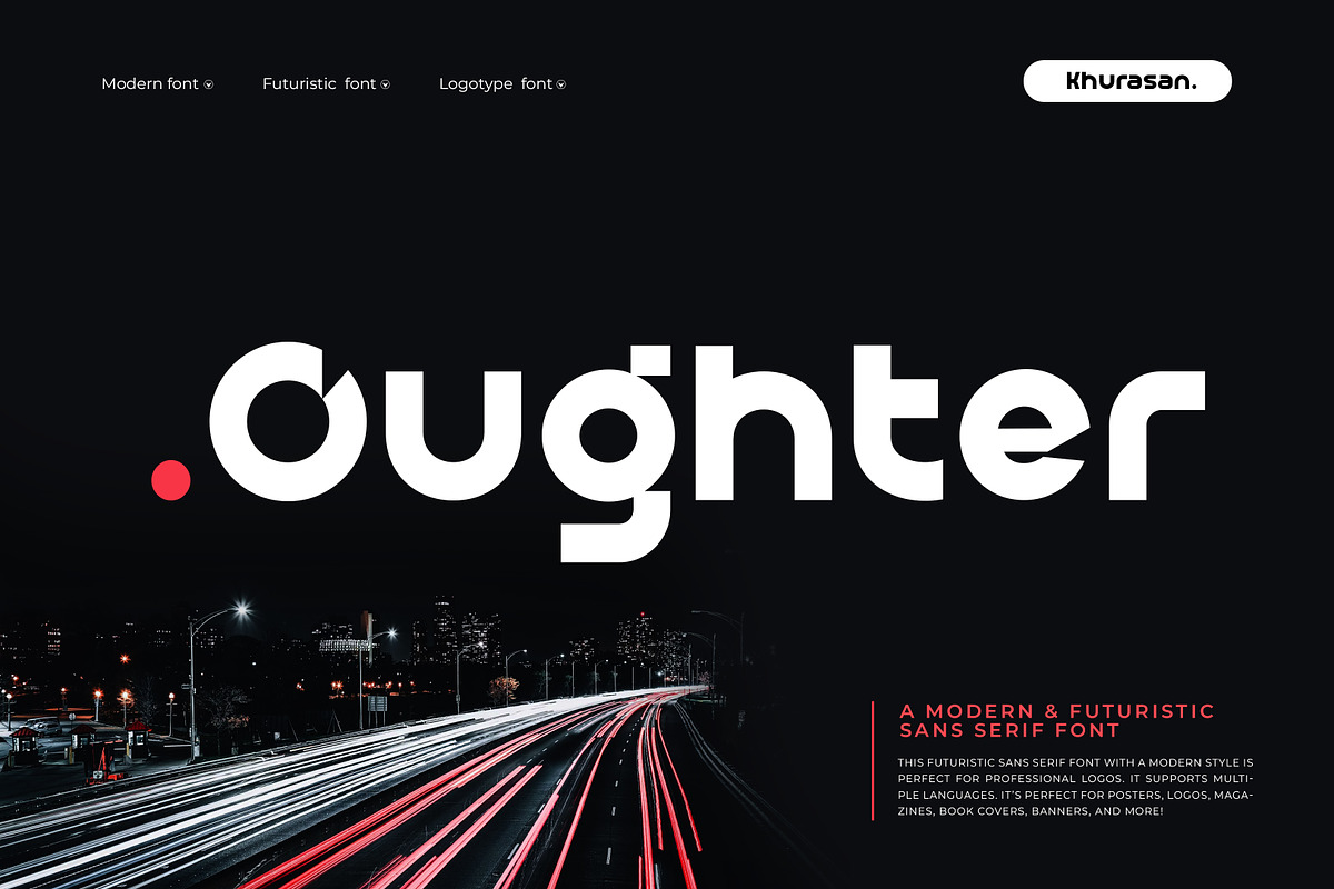 Oughter, a Sans Serif Font by khurasan (Photo 1 of 6)