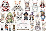 Cute Bunny in Costume PNG, an Illustration by SinaCreation (Thumbnail 1 of 5)