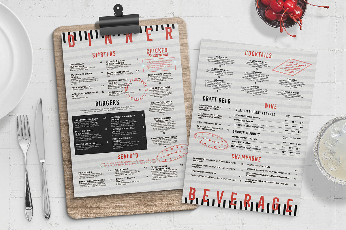 Menu Template, a Flyer Template by BrandPacks (Photo 1 of 6)