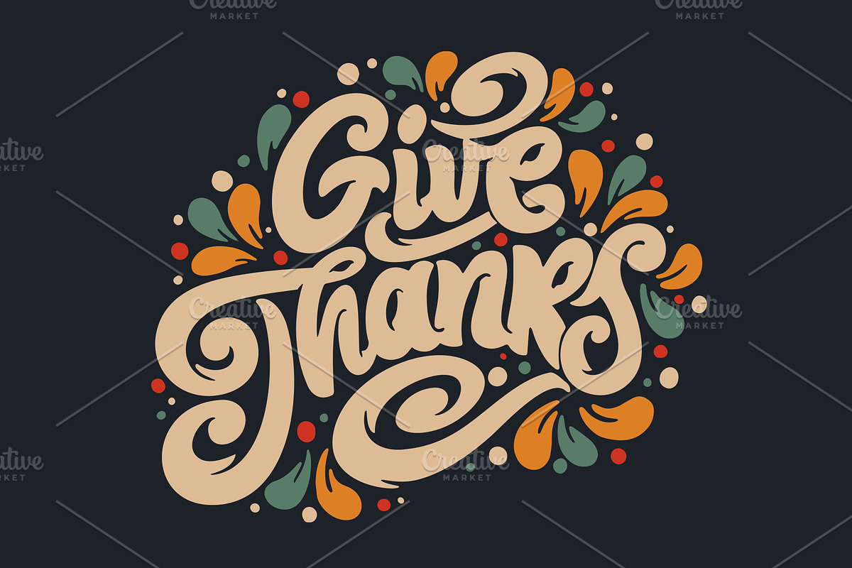 Thanksgiving Day stickers, a Poster Template by Anna's Lettering (Photo 2 of 15)