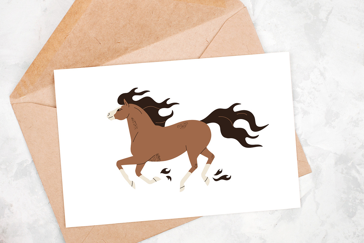 Free horses running, galloping set, an Animal Illustration by Good Studio (Photo 4 of 5)
