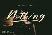 Nothing - Handwritten Font, a Handwritten Font by prps.std (Thumbnail 1 of 7)