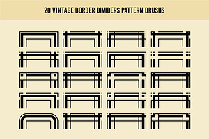 20 Vintage Border Pattern Set 2