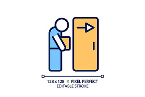 Dismissal pixel perfect RGB color, an Icon by IMG Visuals