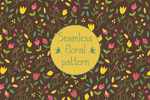 Hand Drawn Seamless Floral Pattern
