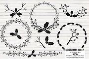 Black Holly Vectors & Holly Clipart, an Illustration by Amanda Ilkov (Thumbnail 1 of 5)
