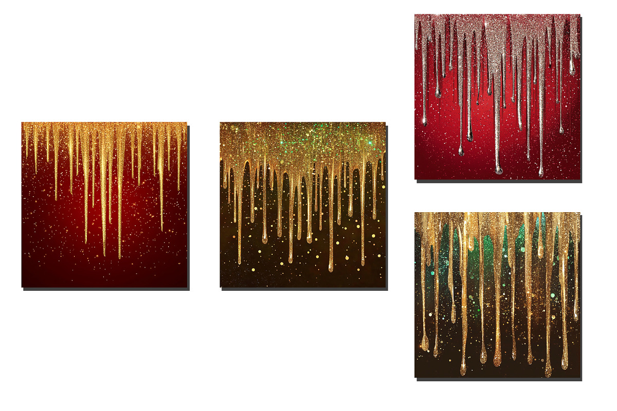 Christmas Dripping Glitter Digital, an Illustration by Designworld (Photo 6 of 6)