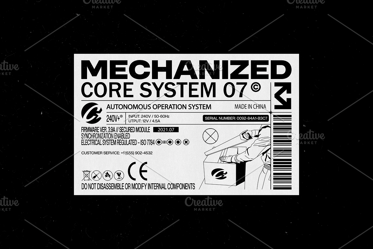 Brutalism tech label pack 3, an Object Graphic by BonkiStudio (Photo 9 of 12)
