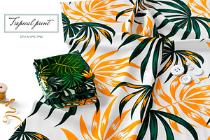 Tropical Seamless Patterns & Leaves