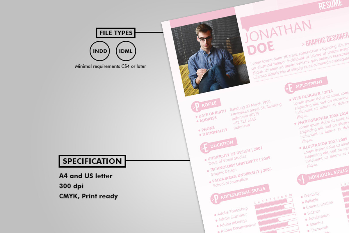 Job Resume Template, a Resume Template by Magoo Studio (Photo 3 of 4)