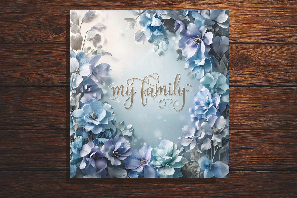 Floral “My Family” Wall Art Set – 3, an Illustration by Lesia.kabakova (Photo 5 of 5)