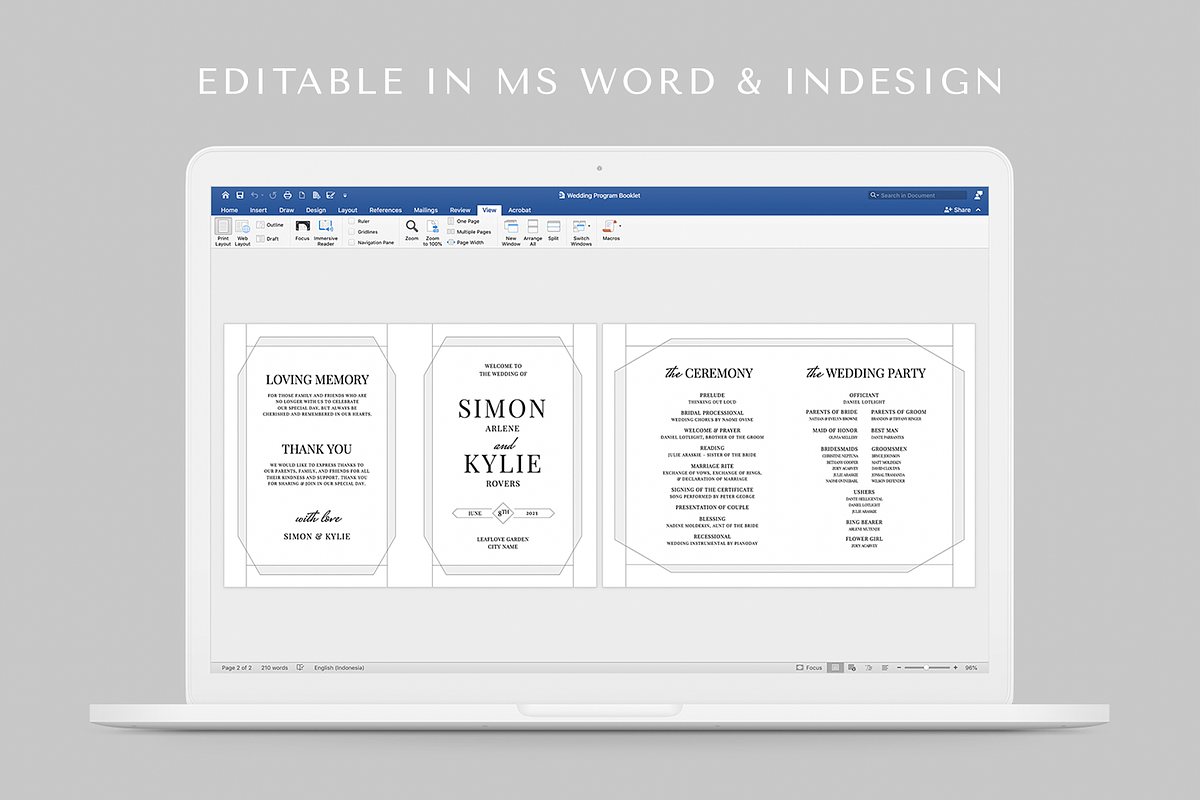 Wedding Program Booklet, a Brochure Template by Leaflove (Photo 5 of 5)