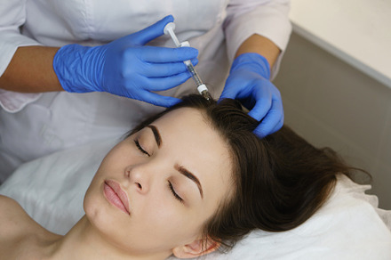 Aesthetic cosmetology face lift containing medical, woman, and fashion, a Health & Medical Photo by Elena Vagengeim