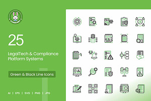 25 LegalTech & Compliance Icons.