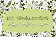 122 Watercolor Photoshop Brushes, a Brush Add-On by Li Zamperini (Thumbnail 1 of 4)