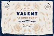 Valent Font (New Update), a Serif Font by Shoutbam (Thumbnail 1 of 19)