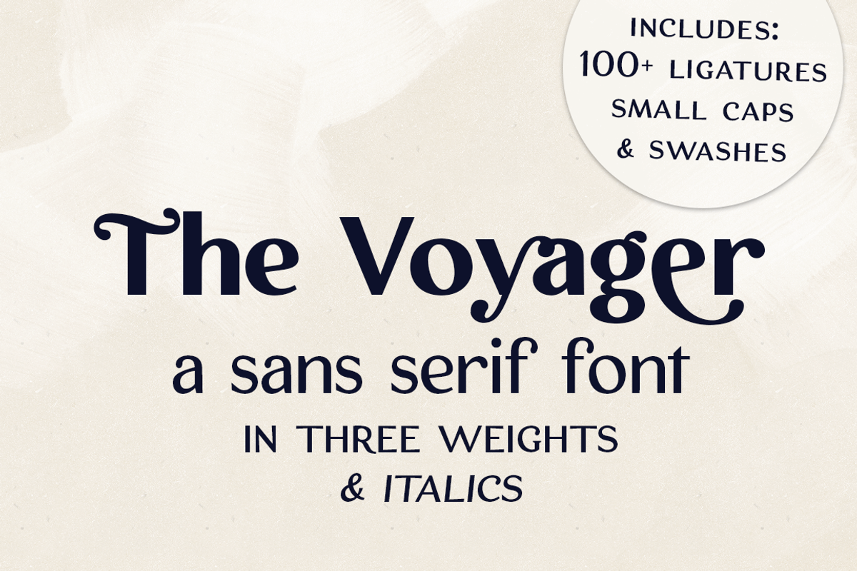 The Voyager ligature font, a Sans Serif Font by Ana's Fonts (Photo 1 of 12)
