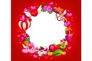 Valentines day frame banner, an Illustration by Vector Tradition (Thumbnail 2 of 3)