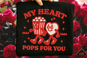 Knitted Popcorn & Heart Png, an Illustration by Craft Nest (Thumbnail 4 of 7)