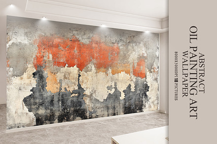 Abstract oil painting art wallpaper