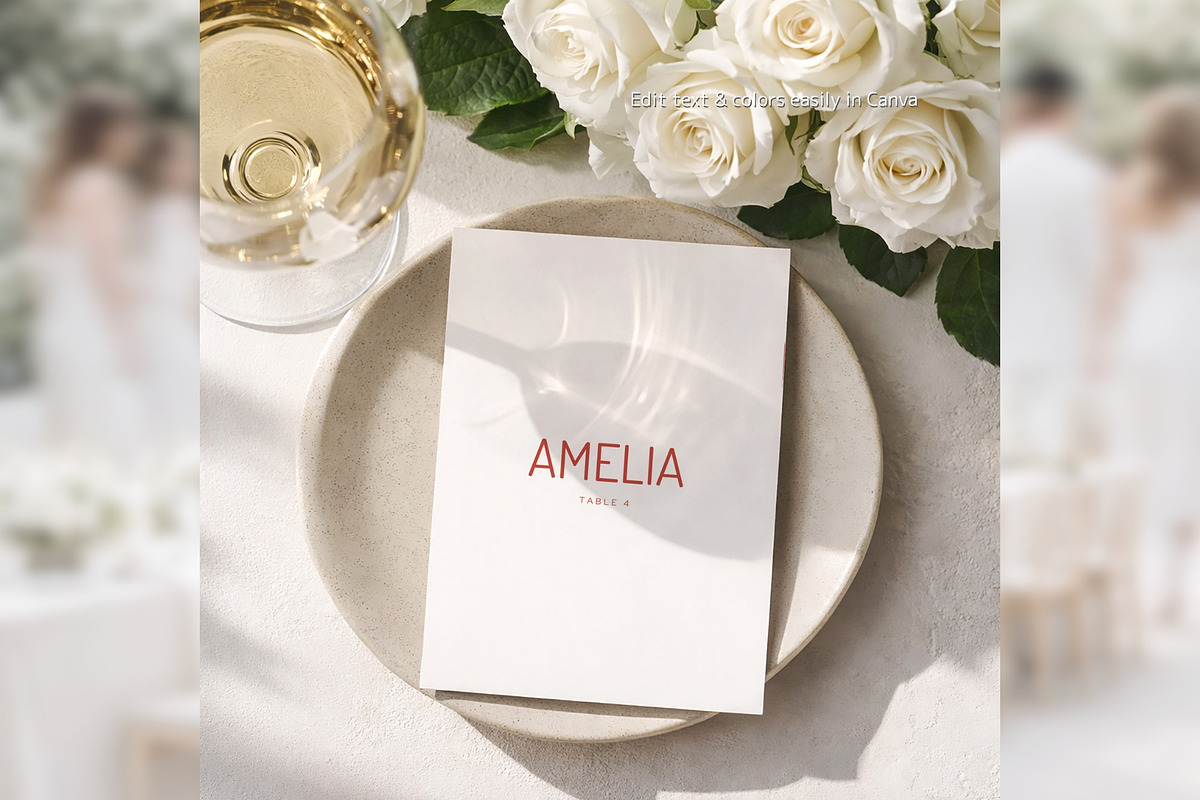 Elegant Menu&Place Card Canva bd008, a Card Template by TyphoonStudio (Photo 7 of 10)