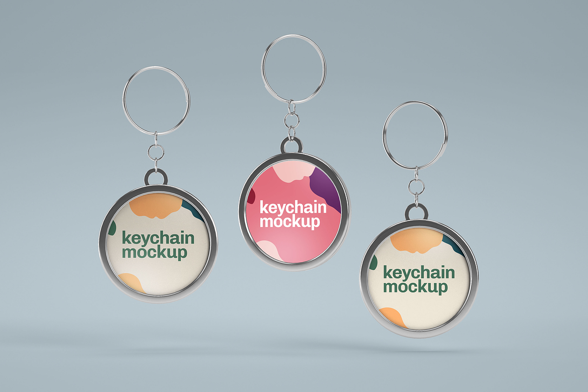 Silver & Card Keychain Mockup Set, a Product Mockup by Deeplab (Photo 4 of 15)